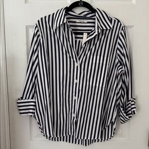Madewell striped button down shirt